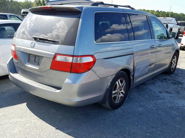 5FNRL38456B122015 - 2006 HONDA ODYSSEY EX SILVER photo 4