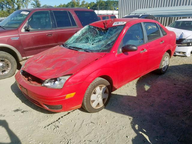 1FAFP34N06W232316 - 2006 FORD FOCUS ZX4 RED photo 2