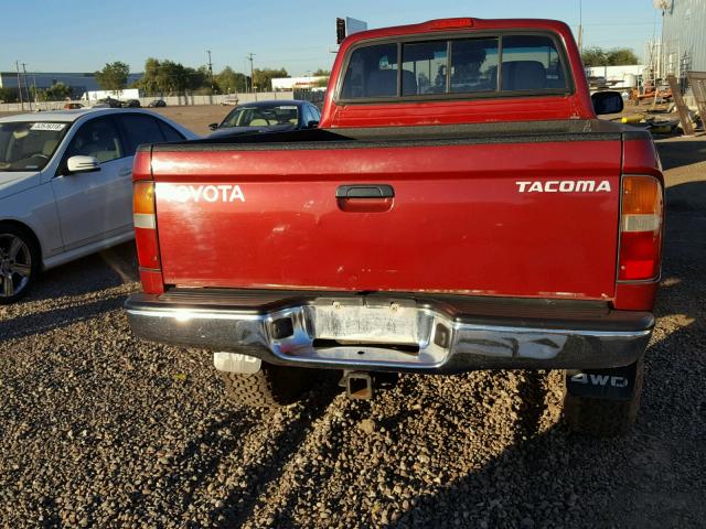 4TAPM62N4YZ666232 - 2000 TOYOTA TACOMA RED photo 6