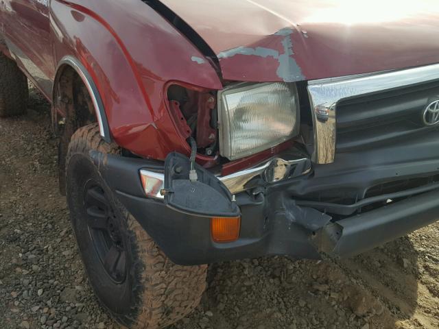 4TAPM62N4YZ666232 - 2000 TOYOTA TACOMA RED photo 9