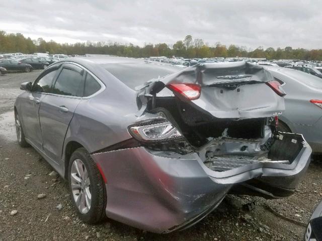 1C3CCCAB5GN125874 - 2016 CHRYSLER 200 LIMITE SILVER photo 3