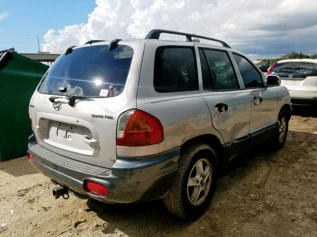 KM8SC83D31U037174 - 2001 HYUNDAI SANTA FE SILVER photo 4