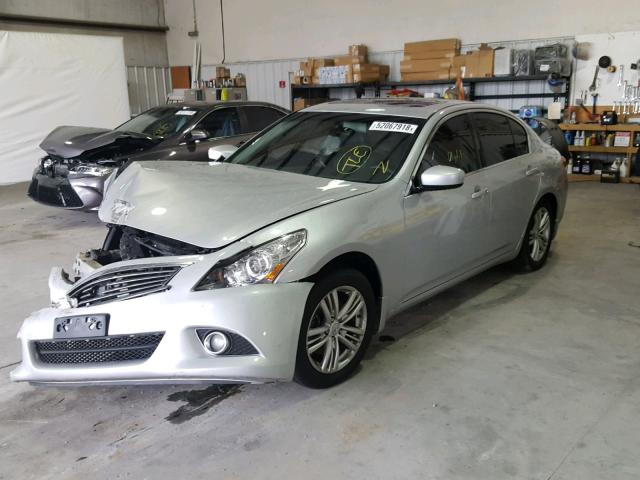 JN1CV6AR3DM768930 - 2013 INFINITI G37 SILVER photo 2