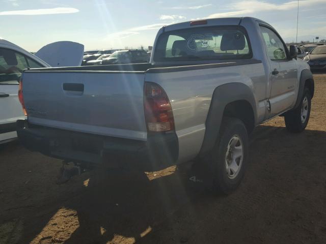 5TEPX42N15Z076554 - 2005 TOYOTA TACOMA SILVER photo 4