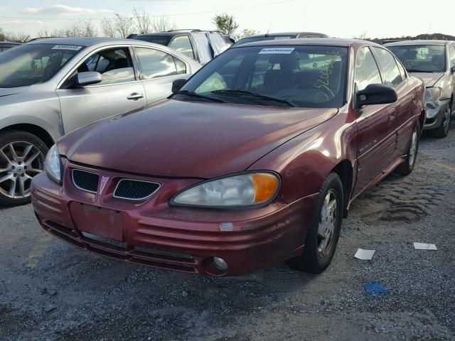 1G2NF52T3YC541146 - 2000 PONTIAC GRAND AM S BURGUNDY photo 2