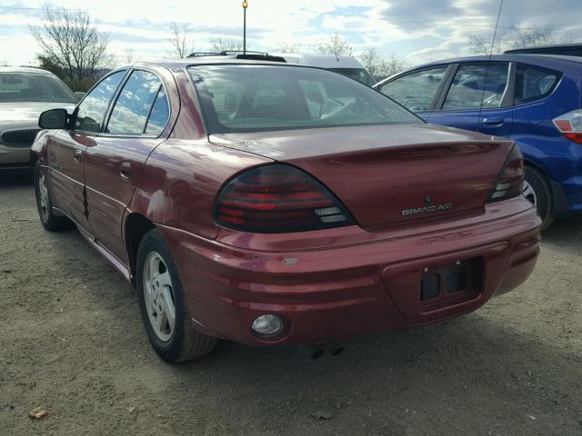 1G2NF52T3YC541146 - 2000 PONTIAC GRAND AM S BURGUNDY photo 3