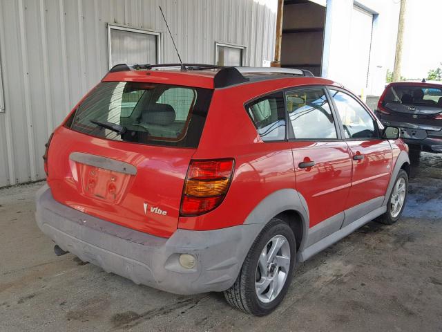 5Y2SL64814Z466492 - 2004 PONTIAC VIBE RED photo 4