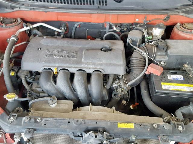 5Y2SL64814Z466492 - 2004 PONTIAC VIBE RED photo 7