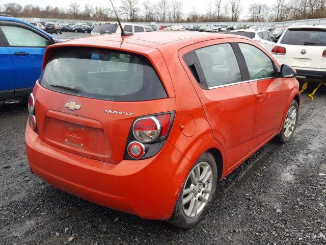 1G1JC6SG4D4182298 - 2013 CHEVROLET SONIC LT ORANGE photo 4