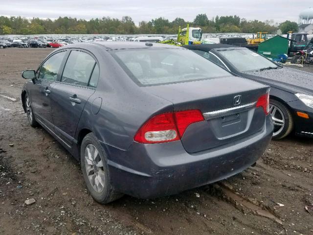 2HGFA16889H328156 - 2009 HONDA CIVIC EX GRAY photo 3