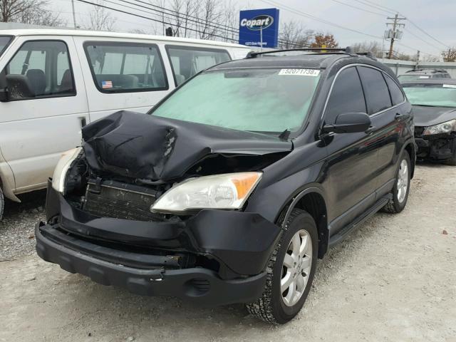 JHLRE48777C043909 - 2007 HONDA CR-V EXL BLACK photo 2