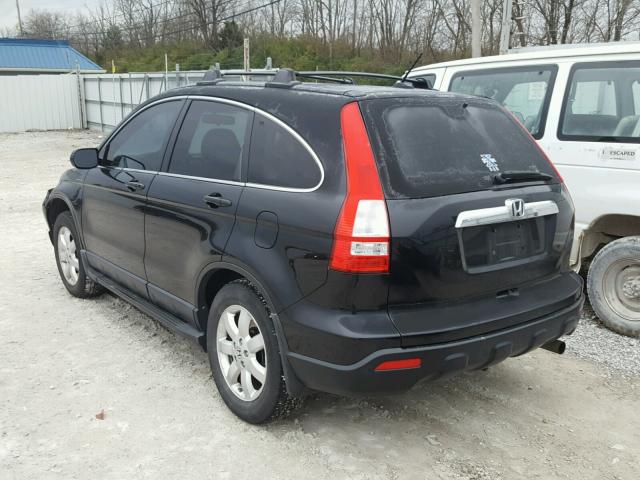 JHLRE48777C043909 - 2007 HONDA CR-V EXL BLACK photo 3