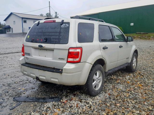 1FMCU93168KC67665 - 2008 FORD ESCAPE XLT WHITE photo 4