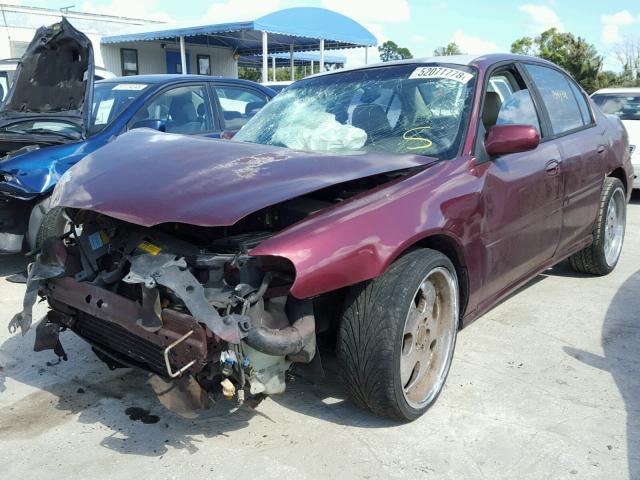 1G3NG52M7W6307234 - 1998 OLDSMOBILE CUTLASS GL MAROON photo 2