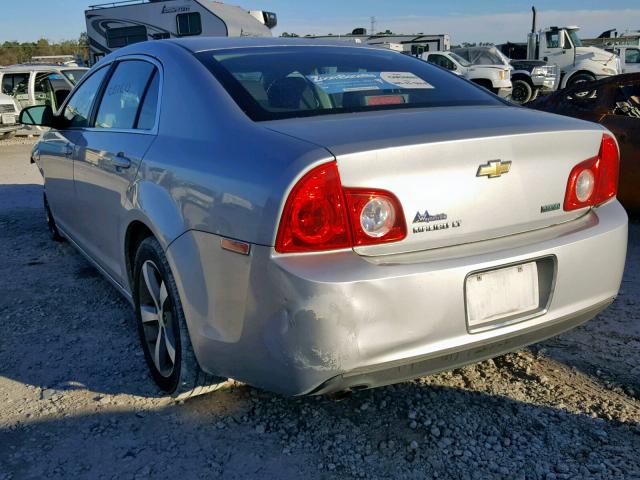 1G1ZC5EU9BF362540 - 2011 CHEVROLET MALIBU 1LT SILVER photo 3