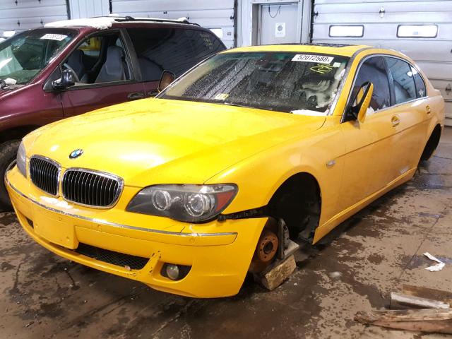 WBAHN83537DT71423 - 2007 BMW 750 YELLOW photo 2