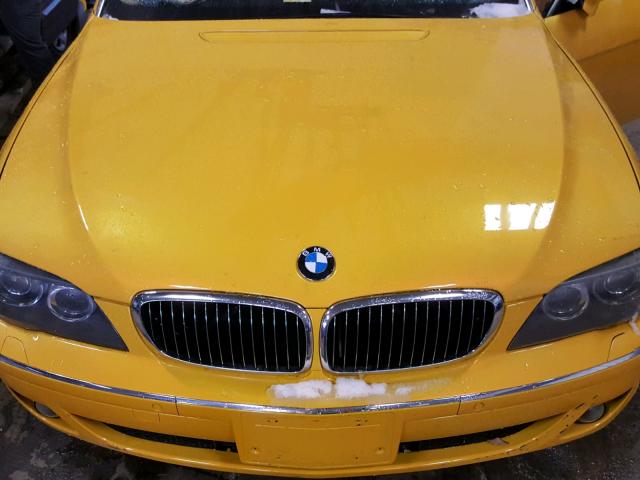 WBAHN83537DT71423 - 2007 BMW 750 YELLOW photo 7