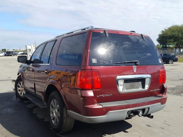 5LMFU27R54LJ26754 - 2004 LINCOLN NAVIGATOR მუქწითელი ფოტო 3