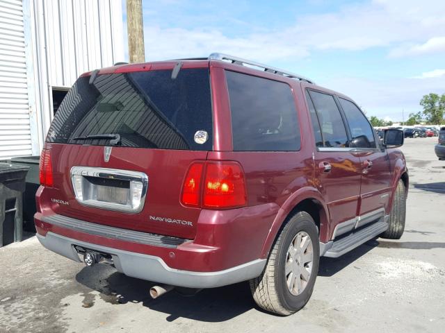 5LMFU27R54LJ26754 - 2004 LINCOLN NAVIGATOR მუქწითელი ფოტო 4