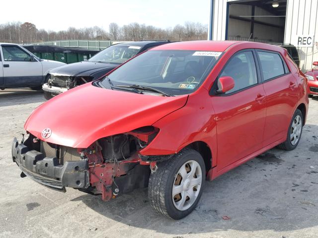 2T1LE40E29C011456 - 2009 TOYOTA COROLLA MA RED photo 2