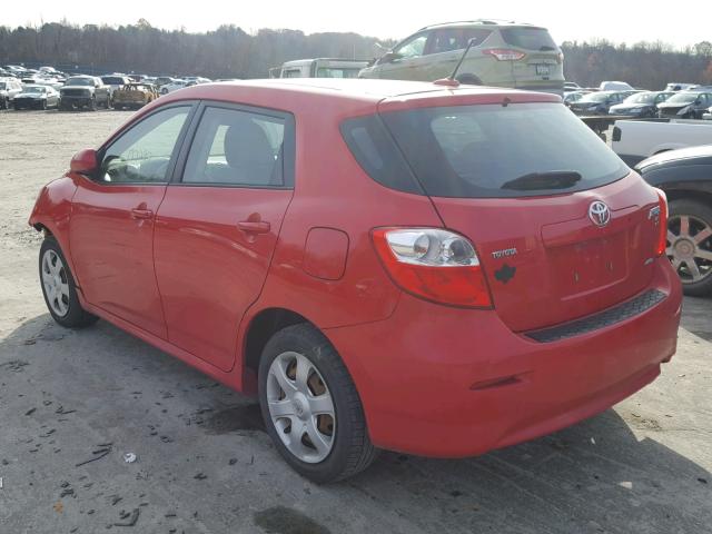 2T1LE40E29C011456 - 2009 TOYOTA COROLLA MA RED photo 3