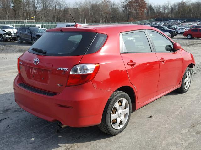 2T1LE40E29C011456 - 2009 TOYOTA COROLLA MA RED photo 4