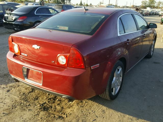 1G1ZJ57728F289663 - 2008 CHEVROLET MALIBU 2LT BURGUNDY photo 4