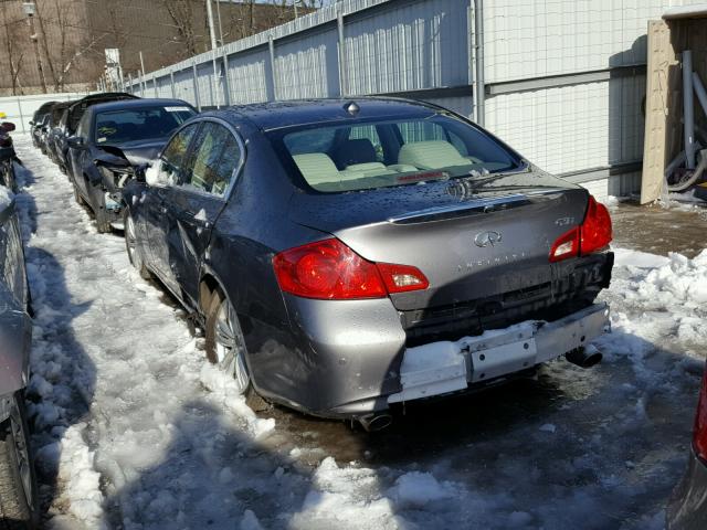 JN1CV6AR3CM677249 - 2012 INFINITI G37 GRAY photo 3