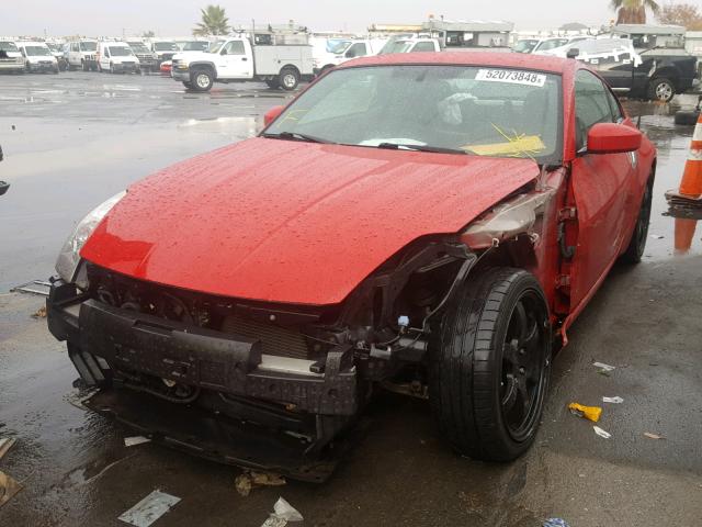 JN1AZ34D93T104498 - 2003 NISSAN 350Z COUPE RED photo 2