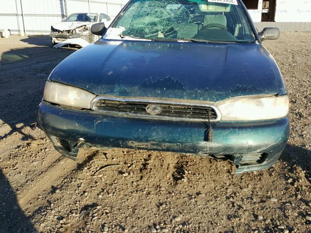 4S3BK6356T7300554 - 1996 SUBARU LEGACY L GREEN photo 9