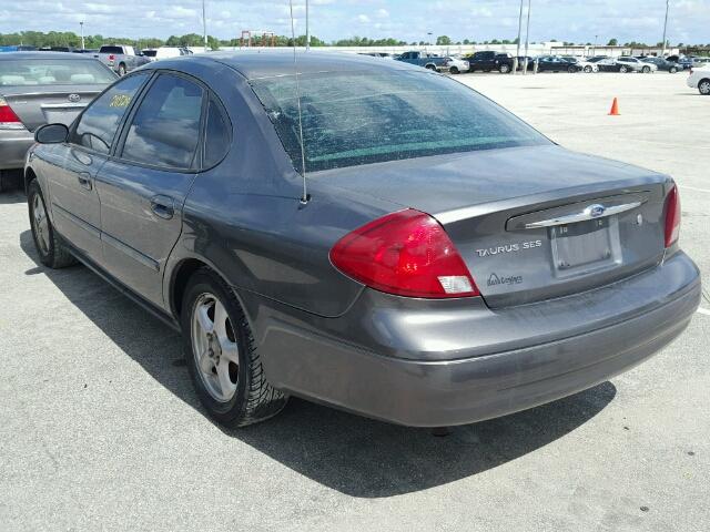 1FAFP55U82A177459 - 2002 FORD TAURUS SES GRAY photo 3