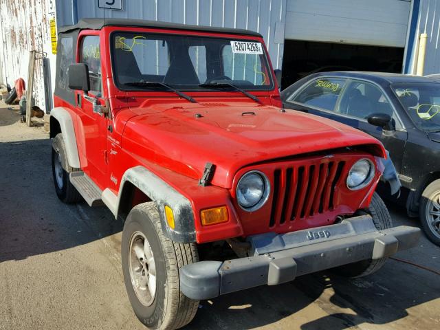 1J4FA49S61P308148 - 2001 JEEP WRANGLER / RED photo 1