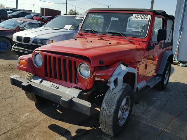 1J4FA49S61P308148 - 2001 JEEP WRANGLER / RED photo 2