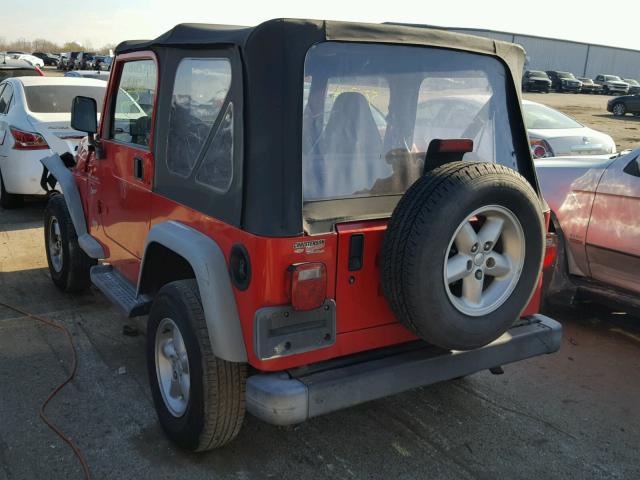 1J4FA49S61P308148 - 2001 JEEP WRANGLER / RED photo 3