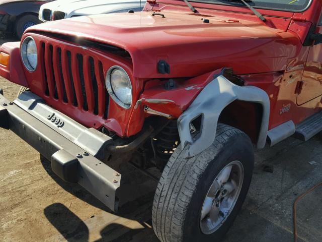 1J4FA49S61P308148 - 2001 JEEP WRANGLER / RED photo 9