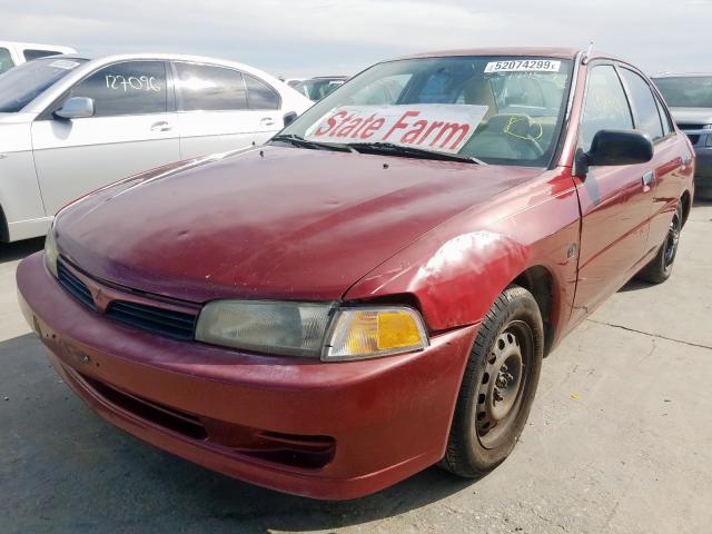 JA3AY26C9YU030644 - 2000 MITSUBISHI MIRAGE DE MAROON photo 2