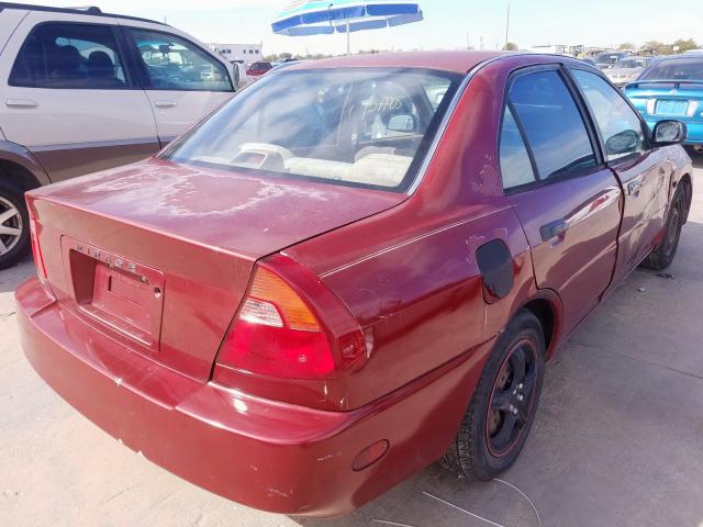 JA3AY26C9YU030644 - 2000 MITSUBISHI MIRAGE DE MAROON photo 4