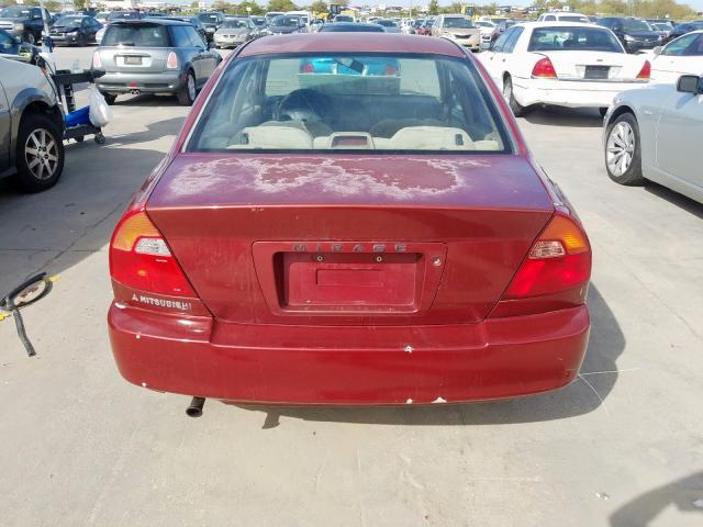 JA3AY26C9YU030644 - 2000 MITSUBISHI MIRAGE DE MAROON photo 9