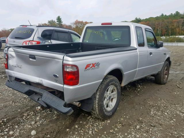 1FTYR15E94TA13028 - 2004 FORD RANGER SUP SILVER photo 4