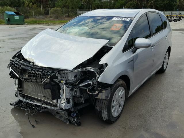 JTDZN3EU3E3326161 - 2014 TOYOTA PRIUS V SILVER photo 2