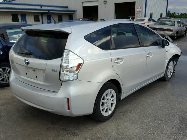 JTDZN3EU3E3326161 - 2014 TOYOTA PRIUS V SILVER photo 4