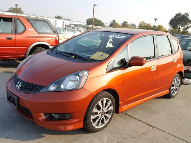 JHMGE8H5XCC024385 - 2012 HONDA FIT SPORT ORANGE photo 2