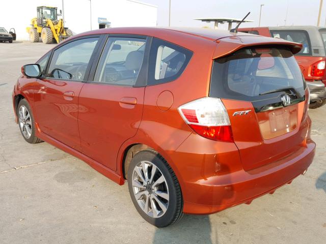 JHMGE8H5XCC024385 - 2012 HONDA FIT SPORT ORANGE photo 3