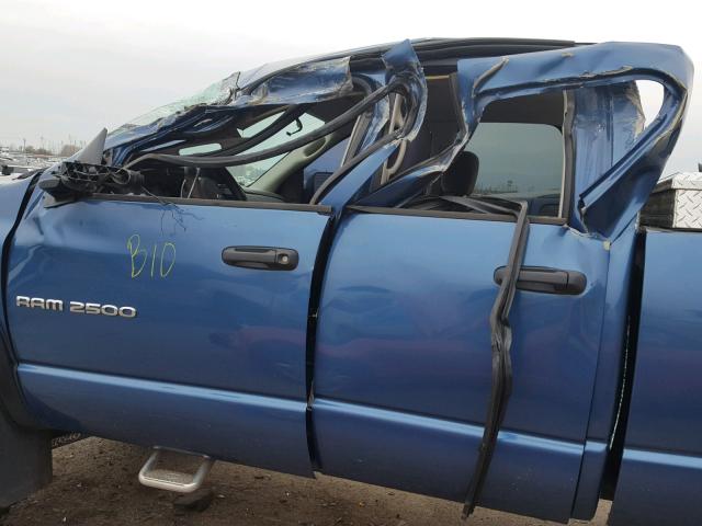 3D7KS28C65G750699 - 2005 DODGE RAM 2500 S BLUE photo 9