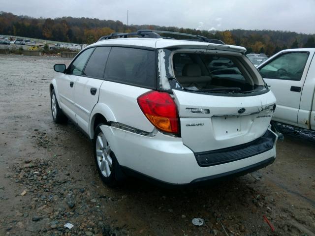 4S4BP61C977303436 - 2007 SUBARU LEGACY OUT WHITE photo 3