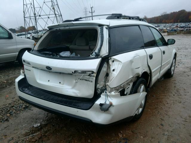 4S4BP61C977303436 - 2007 SUBARU LEGACY OUT WHITE photo 4