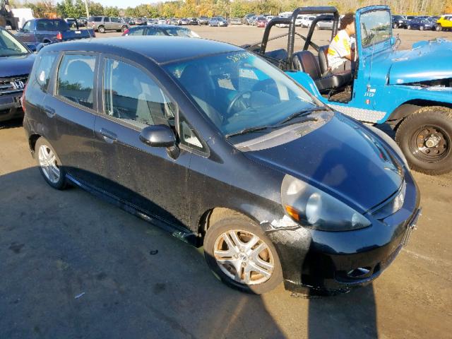 JHMGD37698S009146 - 2008 HONDA FIT SPORT BLACK photo 1