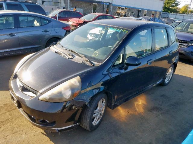 JHMGD37698S009146 - 2008 HONDA FIT SPORT BLACK photo 2