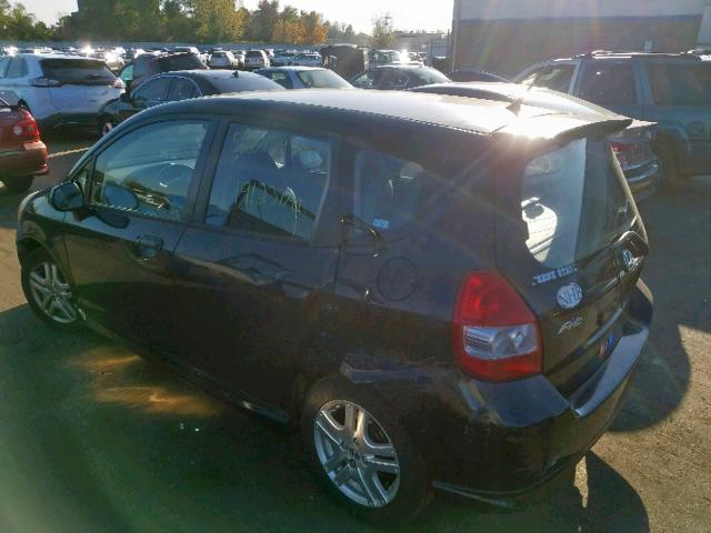 JHMGD37698S009146 - 2008 HONDA FIT SPORT BLACK photo 3