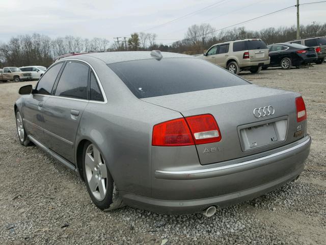 WAUML44E24N011495 - 2004 AUDI A8 L QUATT GRAY photo 3